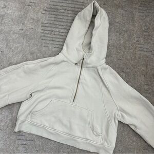 lululemon athletica scrubs cream hoodie